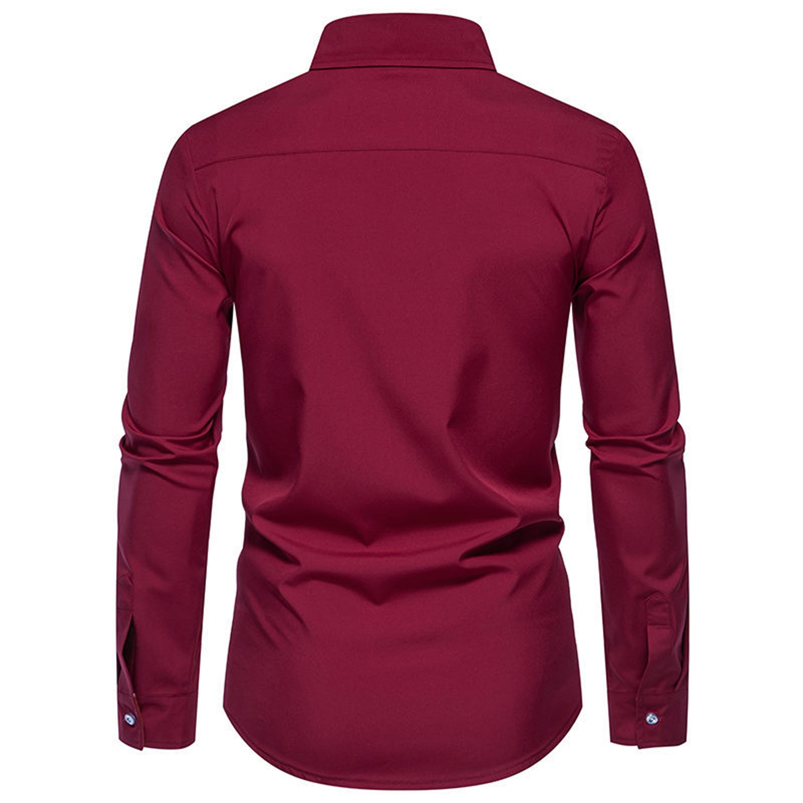 thumbnail image 4 of 2025 Camisa informal de manga larga para hombre: material resistente, versátil para el trabajo o las vacaciones, 4 of 4